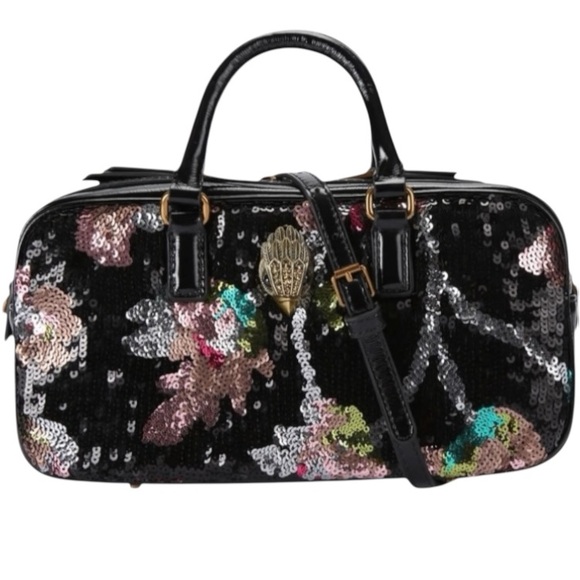 Kurt Geiger Handbags - Kurt Geiger NWOT Small Black Sequin Kensington Duffle Bag. Dustbag Included
